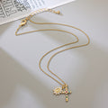 Womens New High-End Necklace With Colored Gemstone Inlays