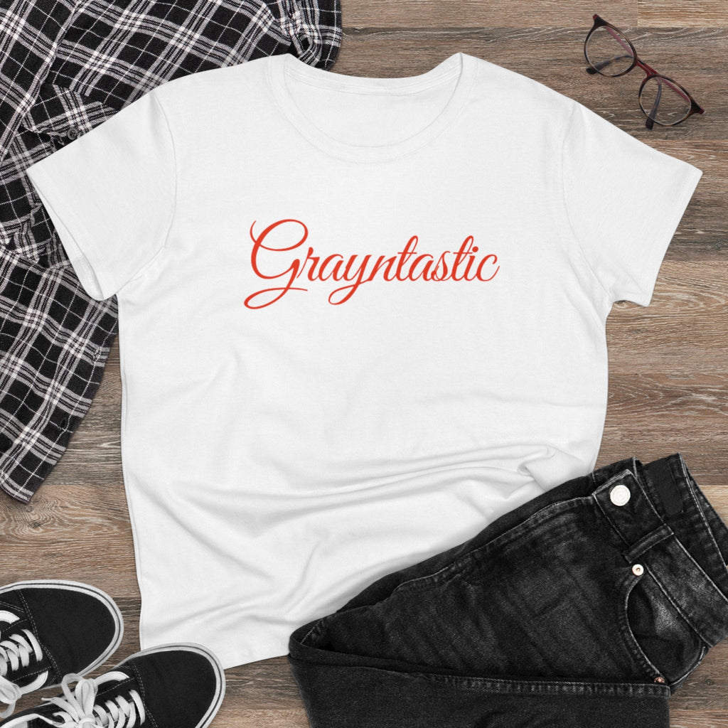 Women's Midweight Cotton T-Shirt - Casual Minimalist Crew