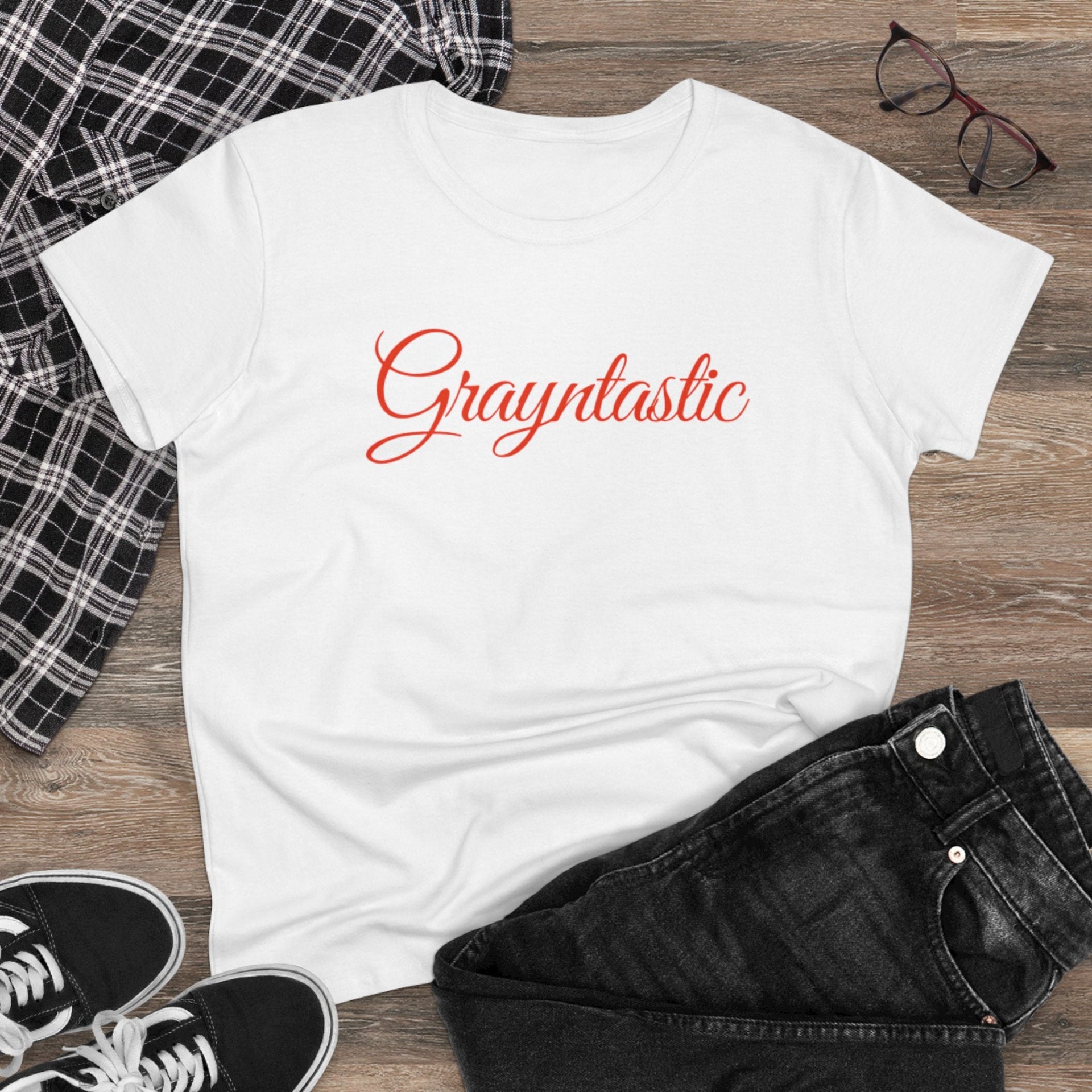Women's Midweight Cotton T-Shirt - Casual Minimalist Crew