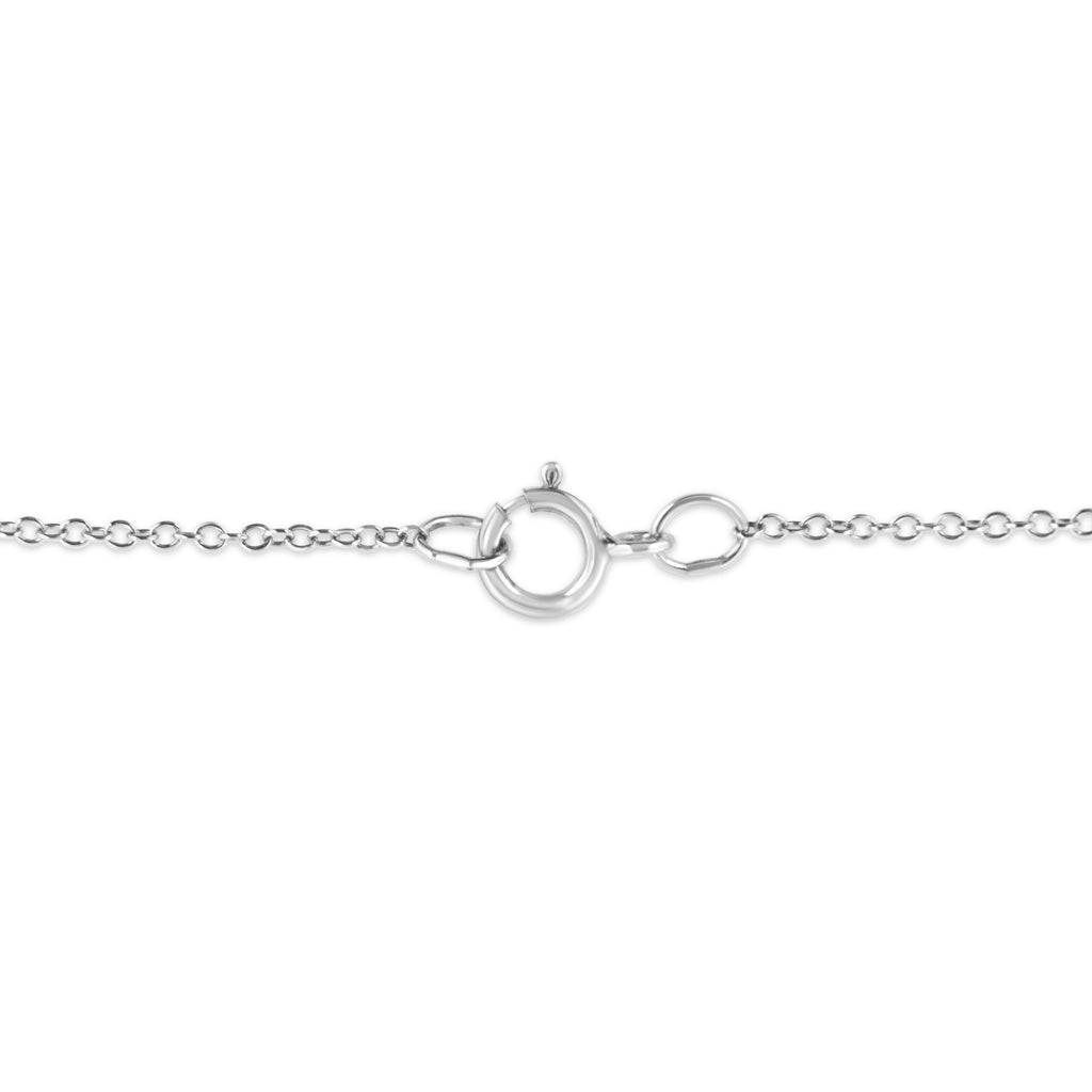 .925 Sterling Silver Prong-Set Diamond Accent Cross 18" Pendant Necklace (I-J Color, I1-I2 Clarity)