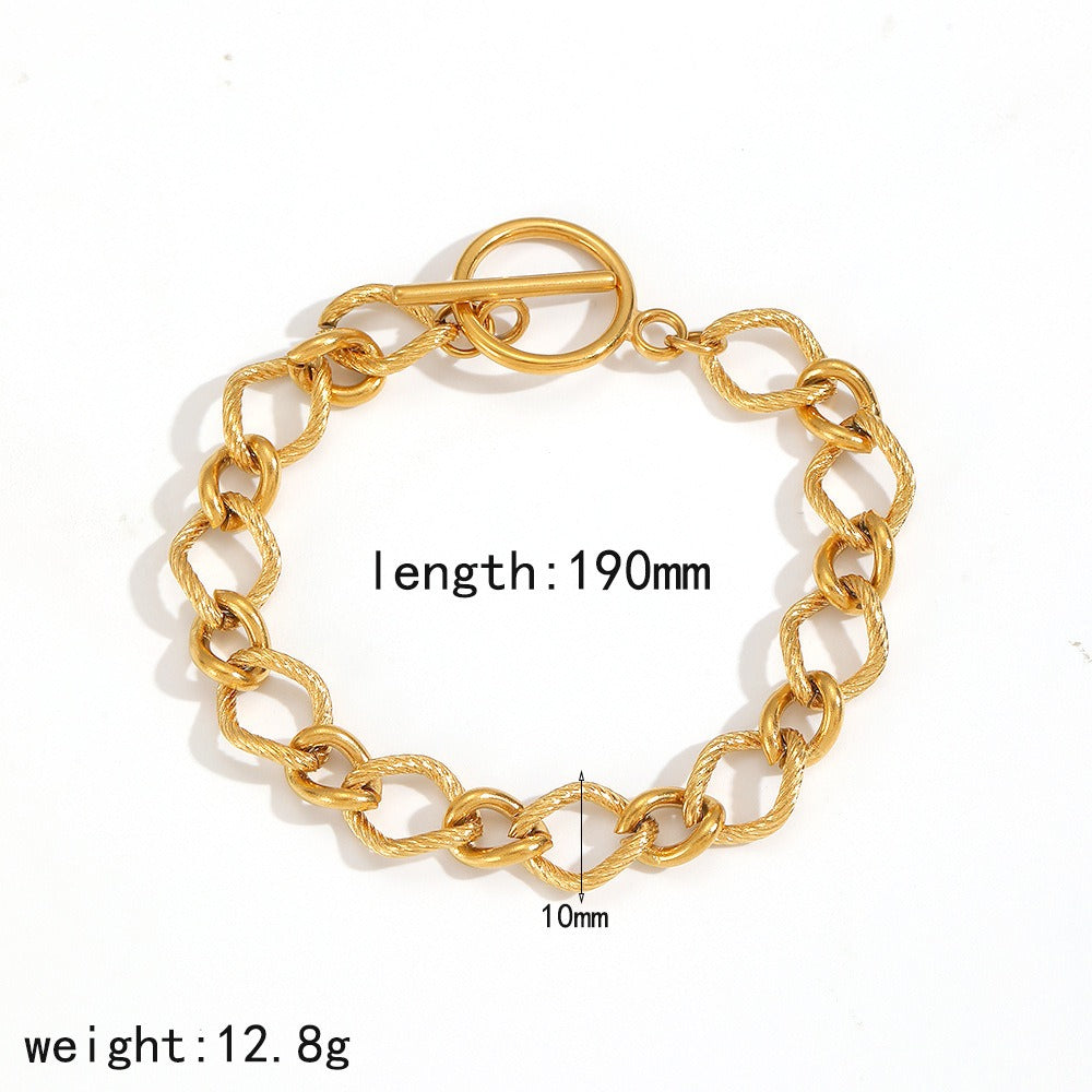 18K Gold Vacuum Plated Small Pendant Necklace