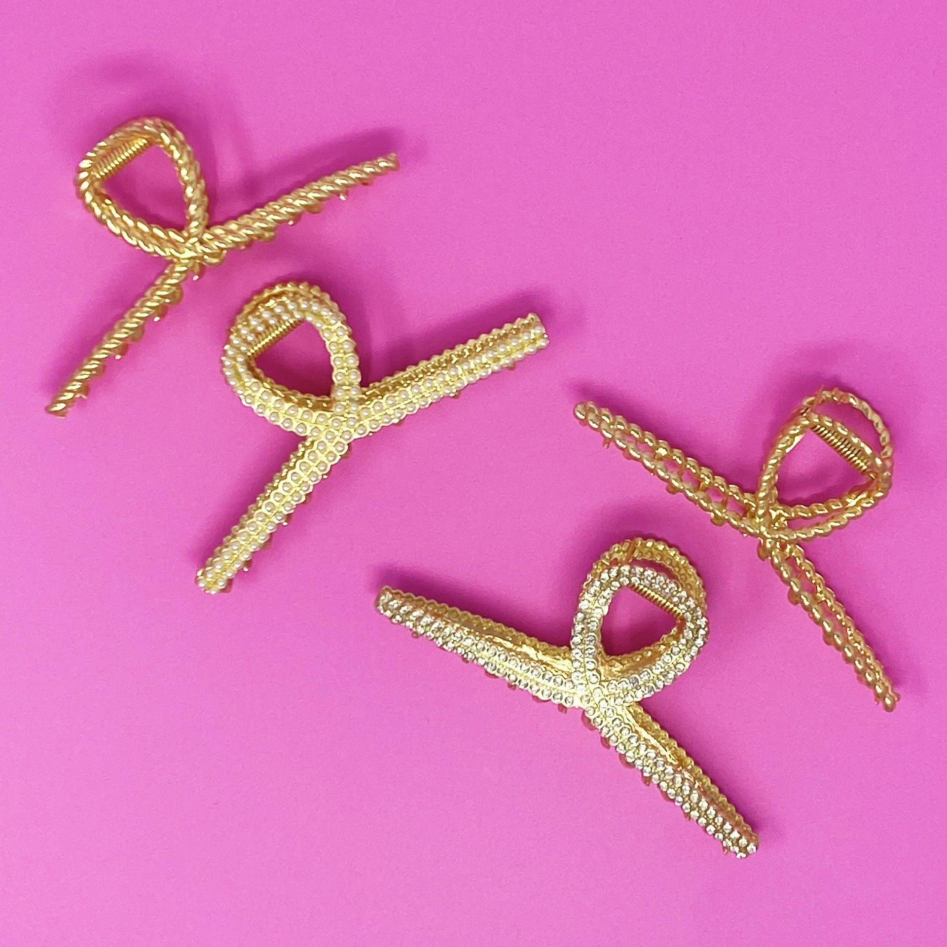 Golden Gem Hair Claw Set