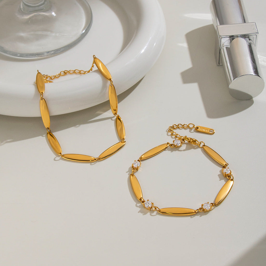 Oval-Shape Zircon Bracelet