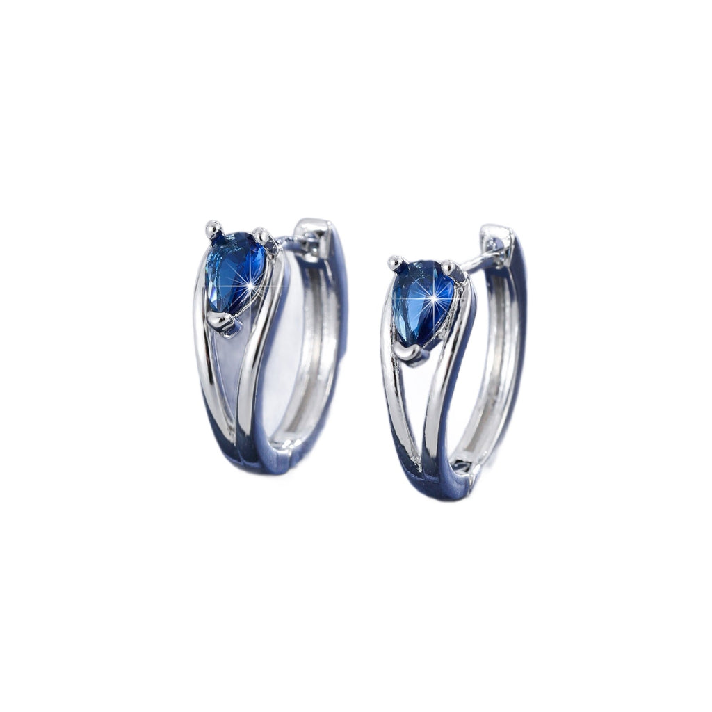 Water-Drop Double-Twist Zircon Ear Clips - Minimalist Gold & Silver