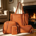 4Piece Chic Women's Purse Set Tote Crossbody Clutch Pouch