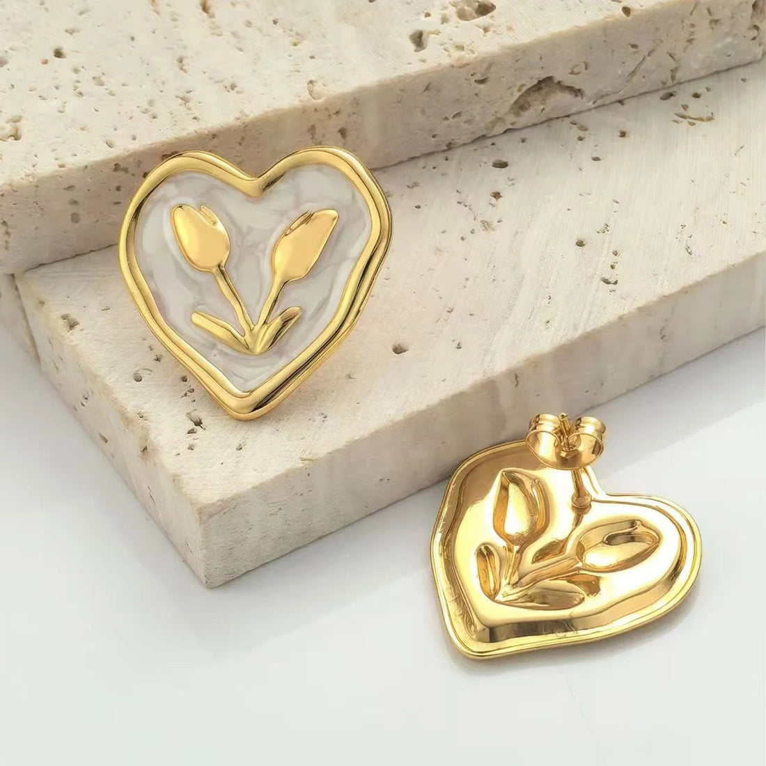 Minimalist Stainless Steel Oil-Dripping Earrings for Women