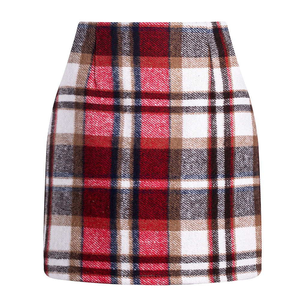 Women's High Waisted Plaid Pencil Skirt Harajuku Street Fashion - Image 8