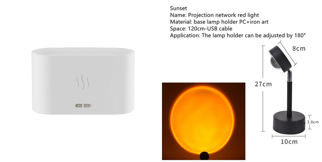 Modern LED Flame Aroma Diffuser & Ultrasonic Mist Humidifier