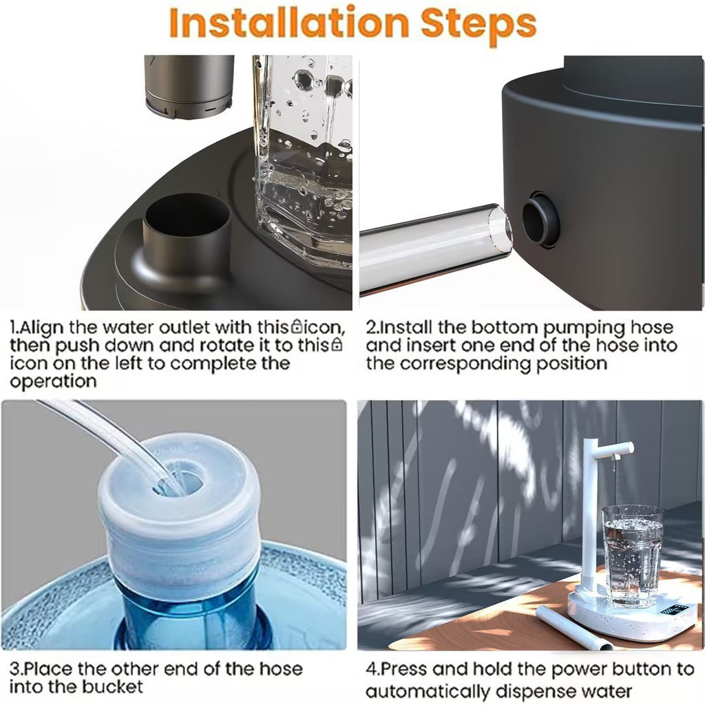 Modern Automatic Desktop Water Dispenser with Stand - Rechargeable
