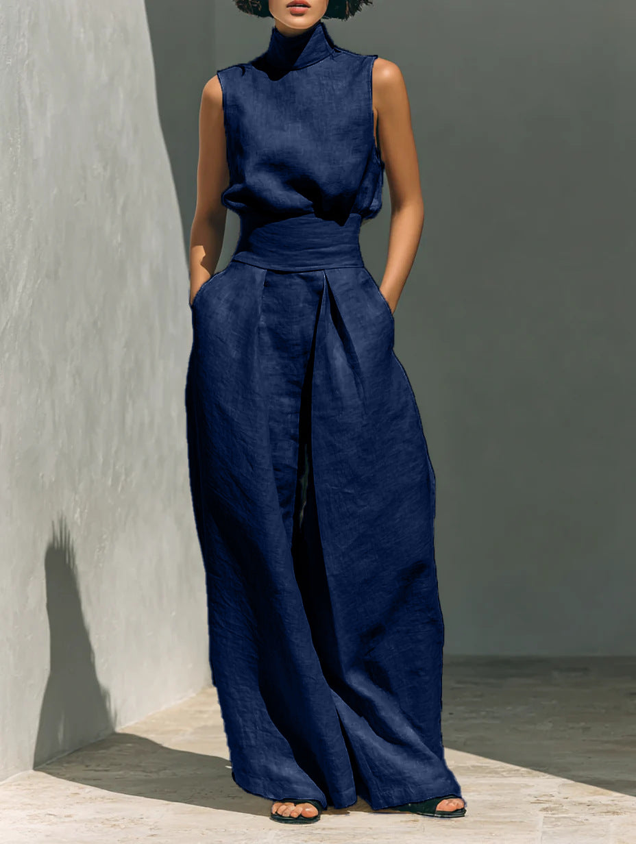 Women's Cotton Linen Two-Piece Set