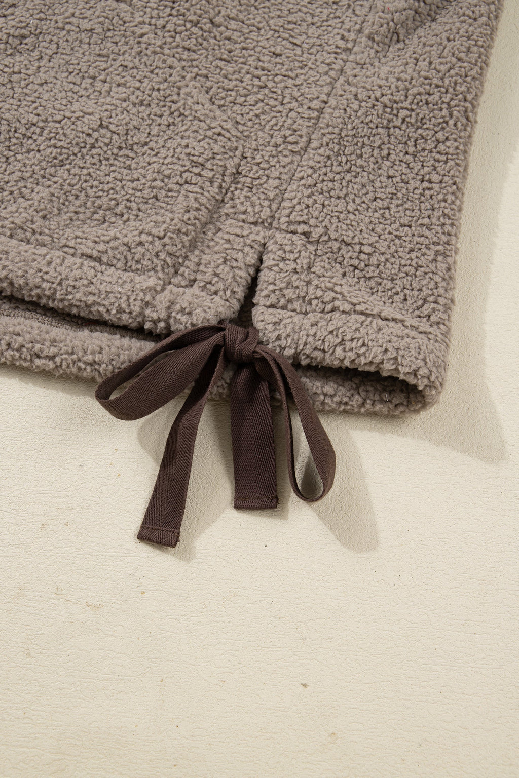 Wrenley Sherpa Fleece Vest with Floral Trim and Side Bows - Image 7