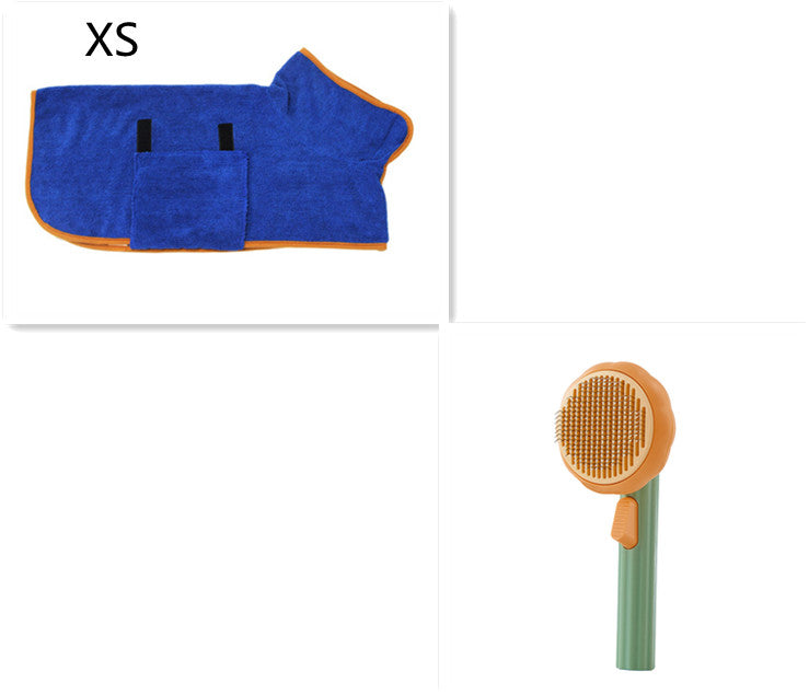 Modern Minimalist Self-Cleaning Pet Grooming Brush - 8-Inch Comb