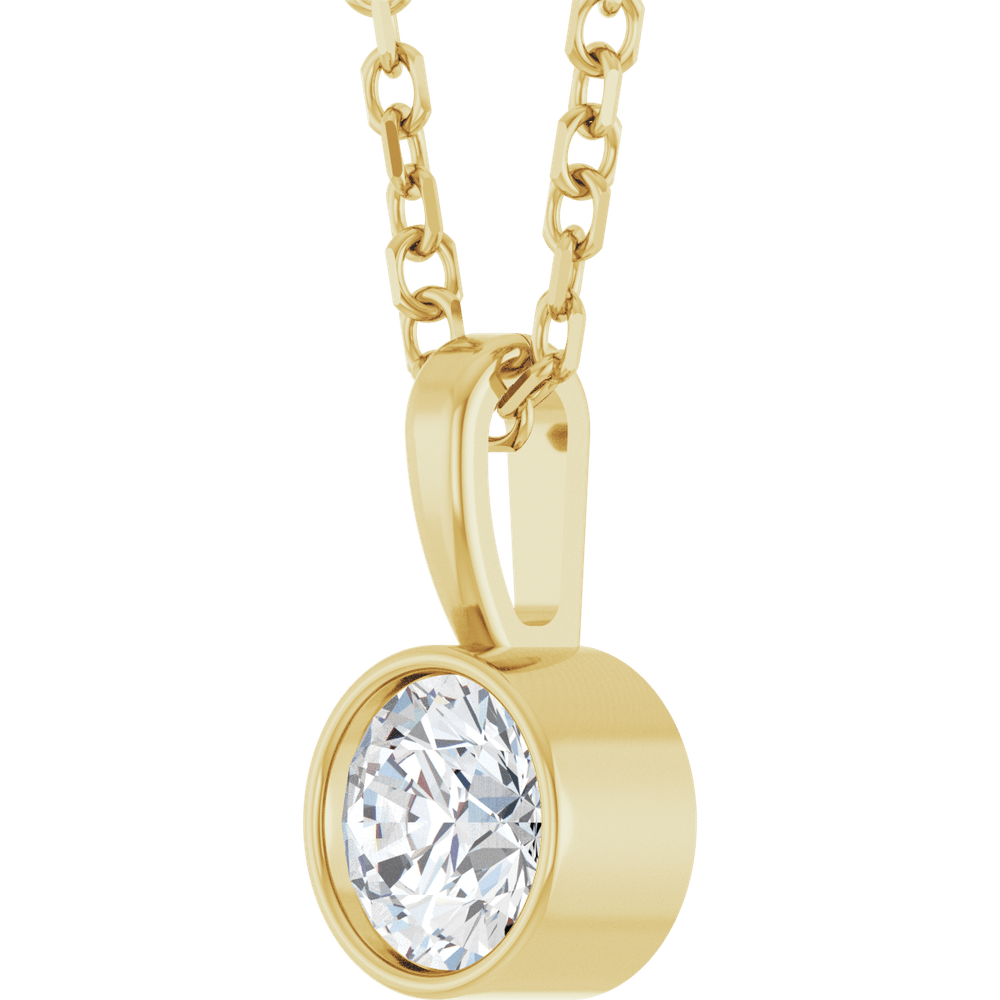 Élise Bezel Diamond Necklace 0.25 CT Natural Diamond Gold