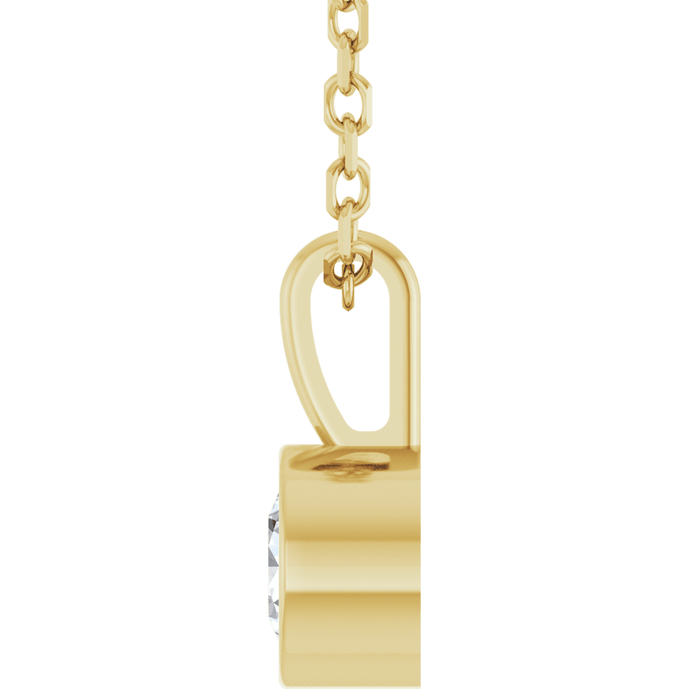 Élise Bezel Diamond Necklace 0.25 CT Natural Diamond Gold
