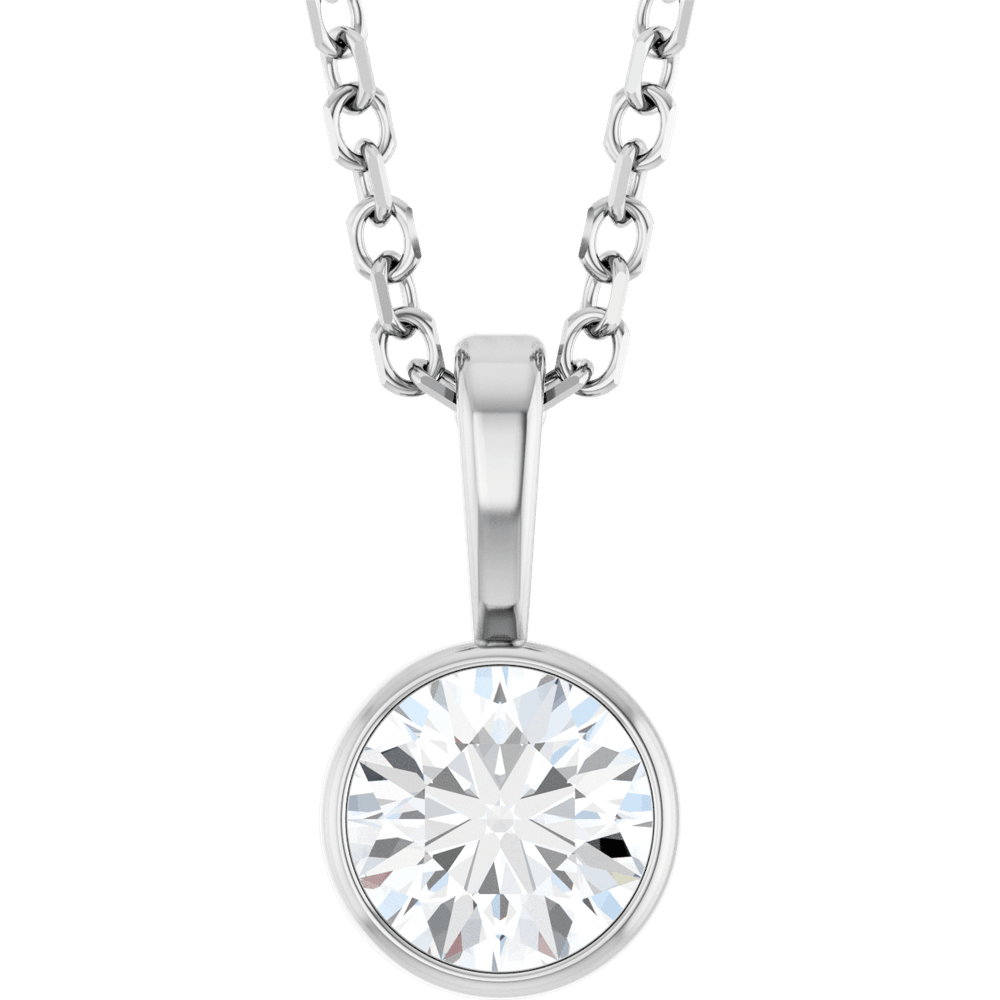 Élise Bezel Diamond Necklace 0.25 CT Natural Diamond Gold