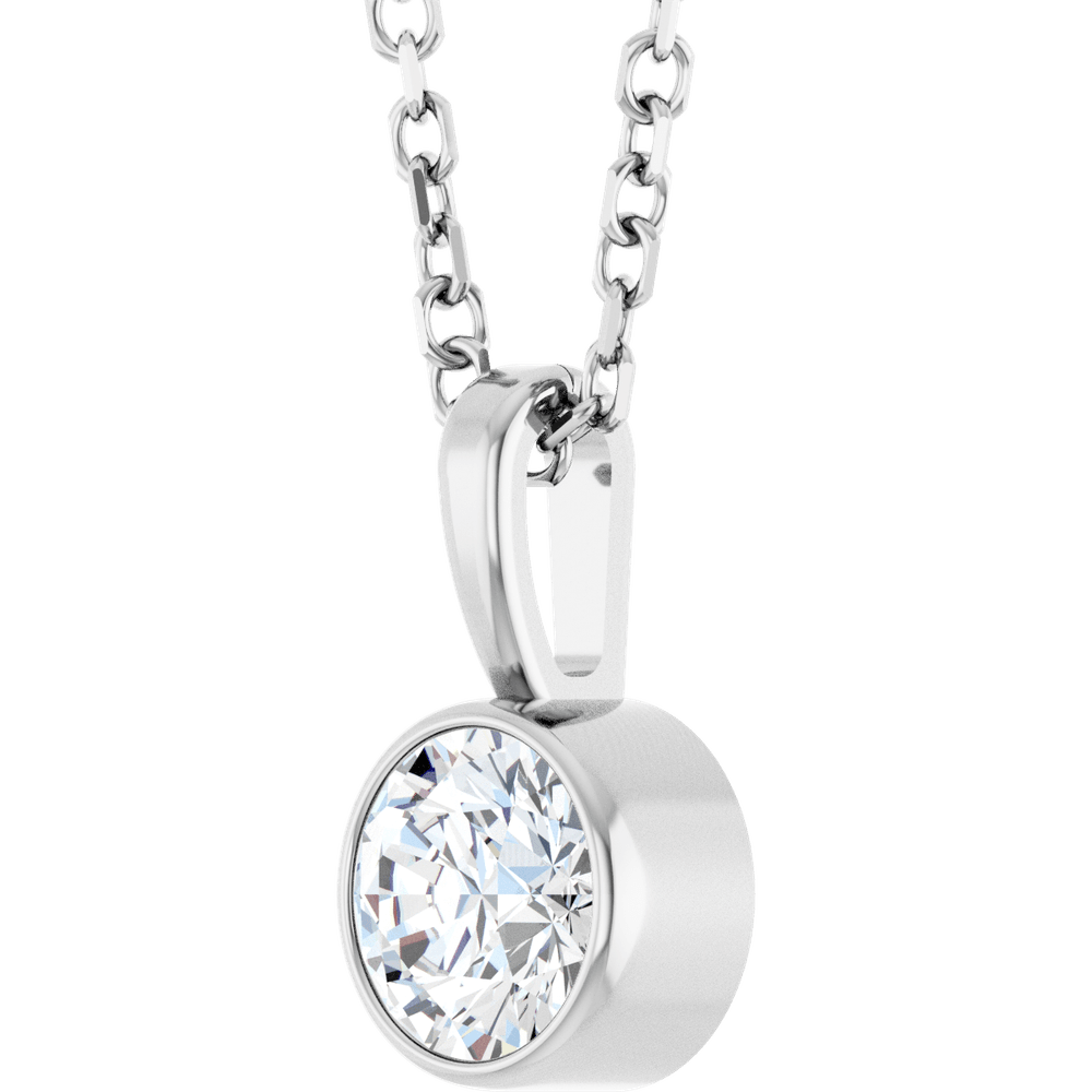 Élise Bezel Diamond Necklace 0.25 CT Natural Diamond Gold