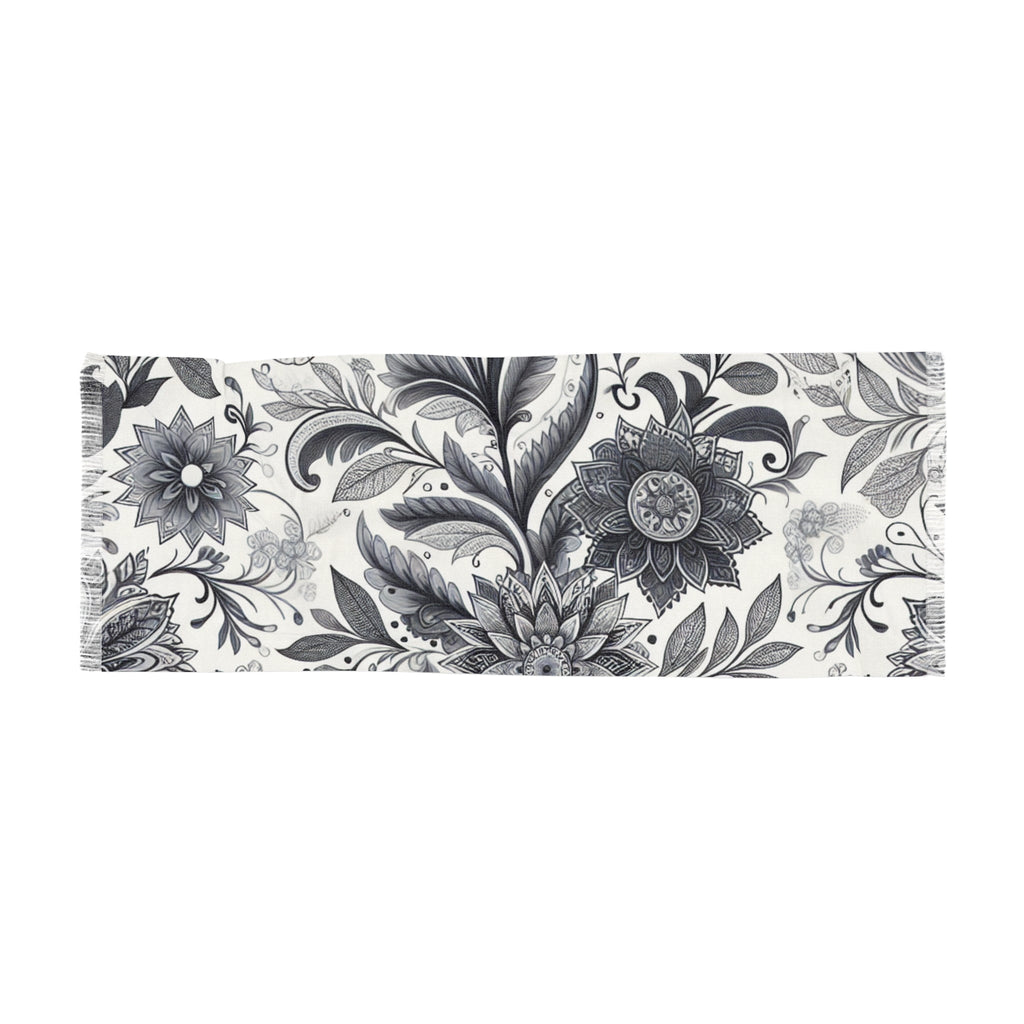 Elegant Floral Lightweight Scarf for Spring and Summer Fashion