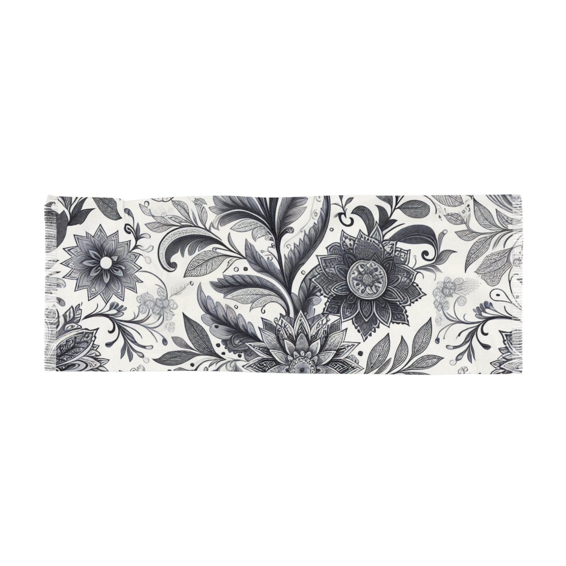 Elegant Floral Lightweight Scarf for Spring and Summer Fashion