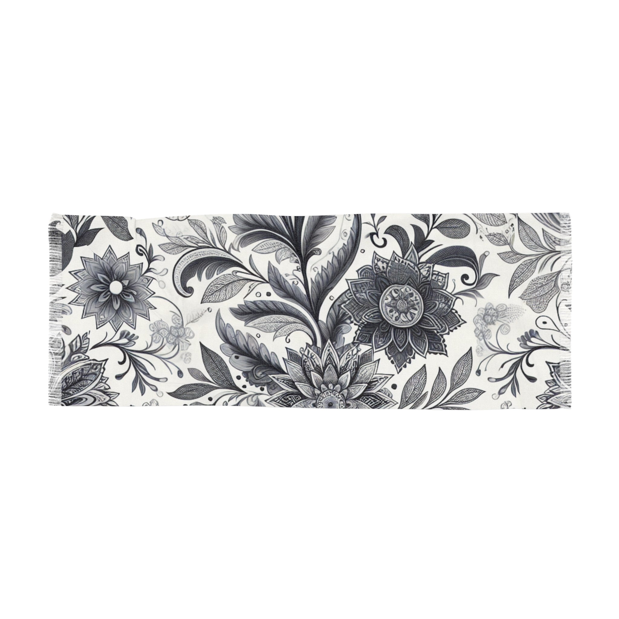 Elegant Floral Lightweight Scarf for Spring and Summer Fashion