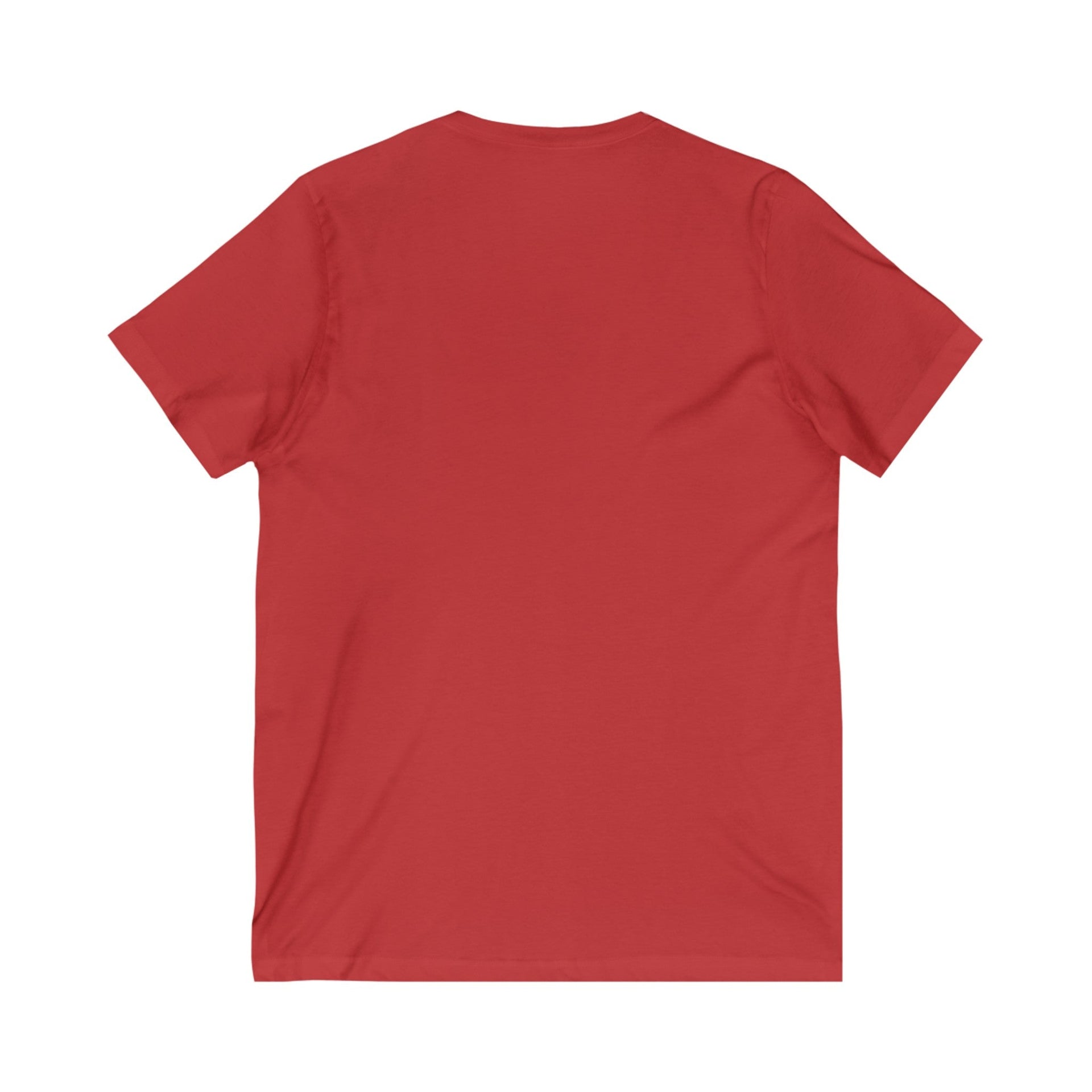 Unisex Short Sleeve V-Neck Jersey Tee with Graphic Word Puns