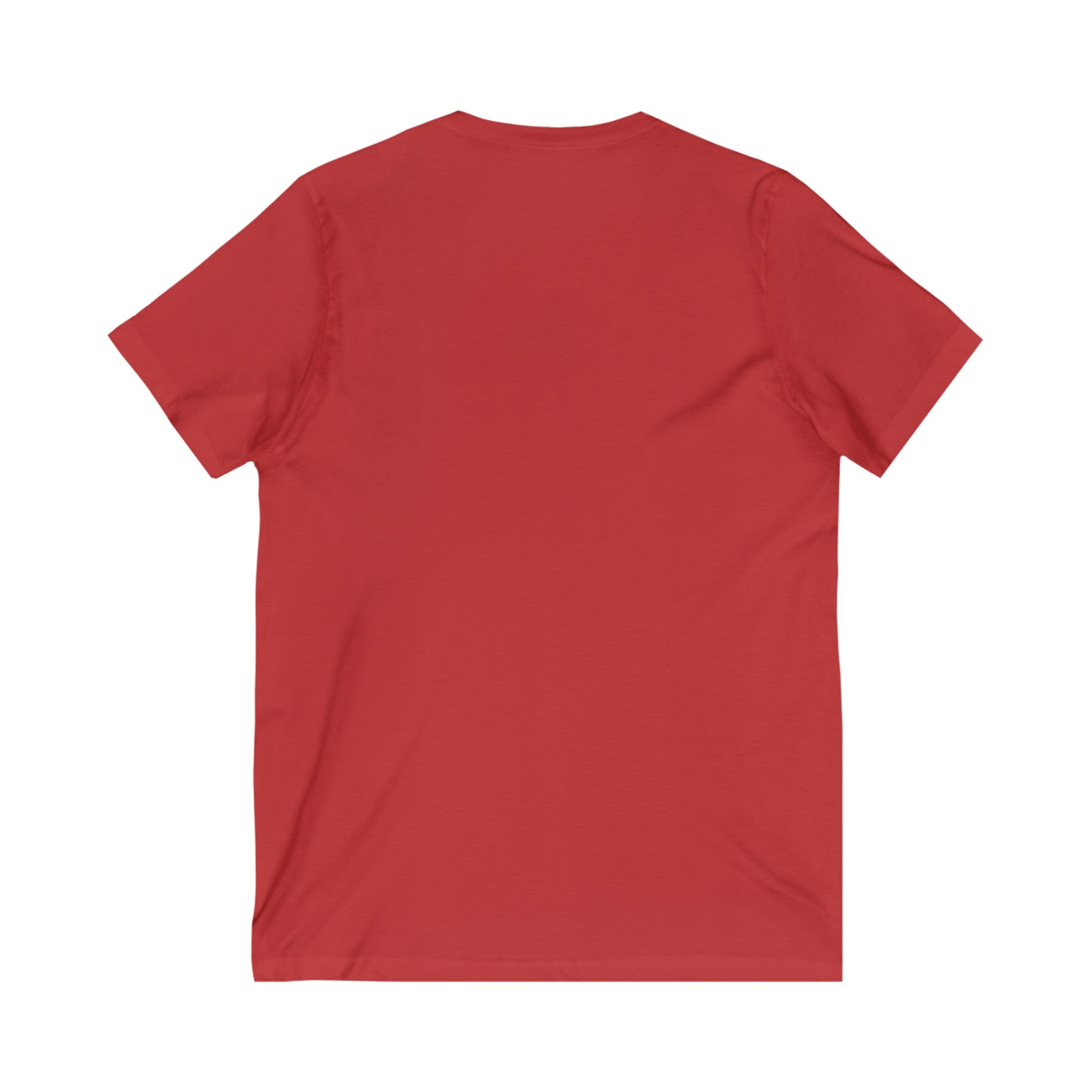 Unisex Short Sleeve V-Neck Jersey Tee with Graphic Word Puns