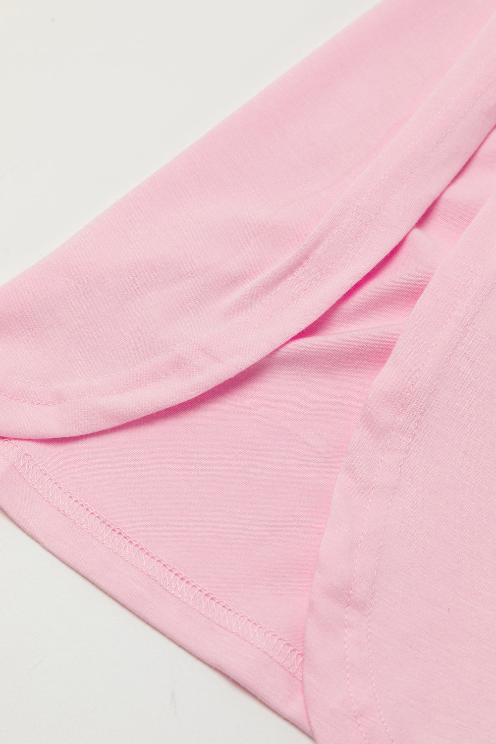 Pink V Neck Maxi T-Shirt Dress with Hidden Pockets