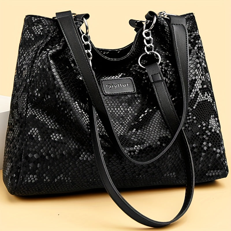 Perfect Lily Women's Snake Print Shoulder Bag