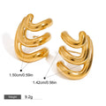 18K gold geometric design exquisite and noble earrings and necklace set