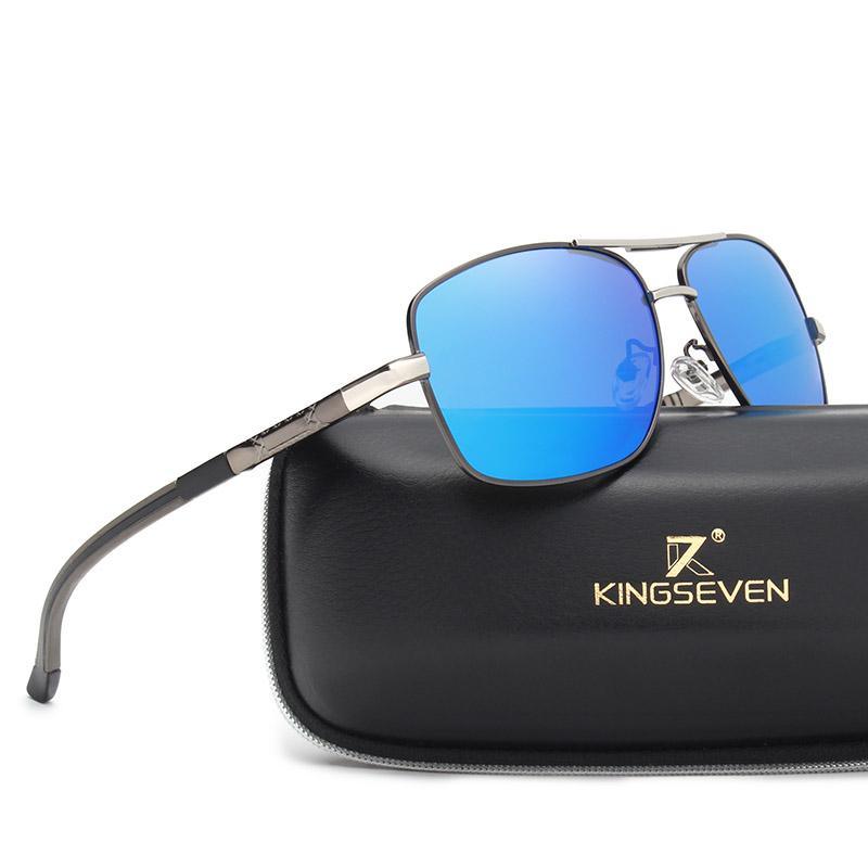 Men's Aluminum Magnesium Polarized Rectangular Driving Sunglasses