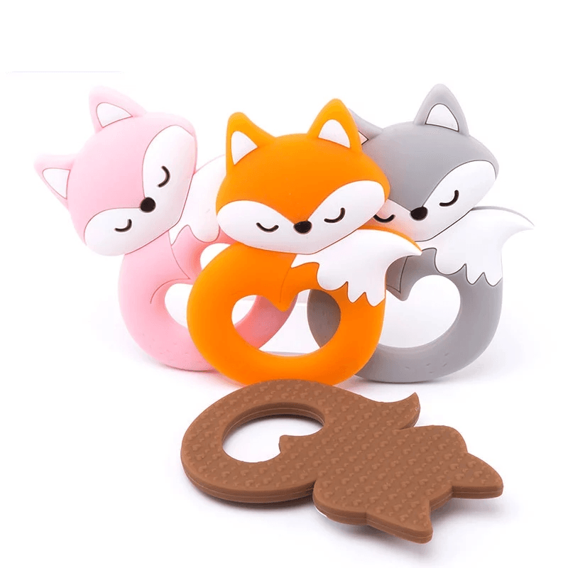 Animal Fox Silicone Teether Toy for Baby Teething