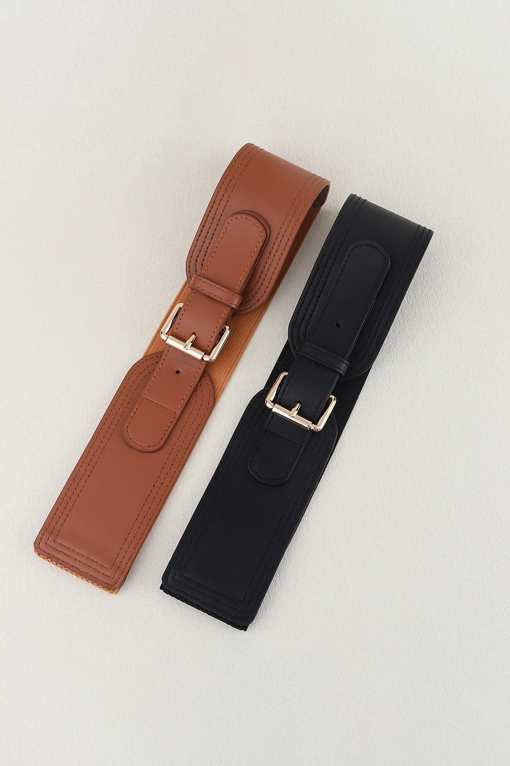 Wide Elastic PU Belt with Buckle for Women Casual Formal Style - Image 10
