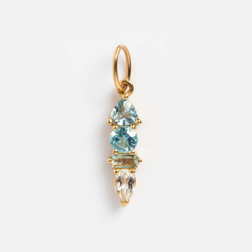 18K gold letters with birthstone design beautiful and dazzling necklace