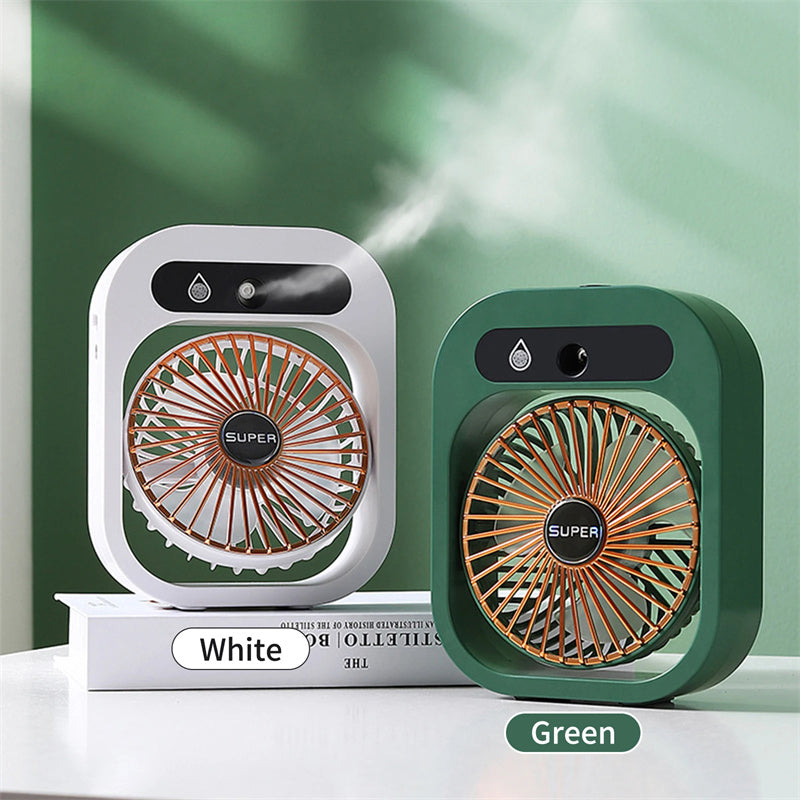 Portable USB Misting Fan & Air Cooler Humidifier - 3 Speed Desktop