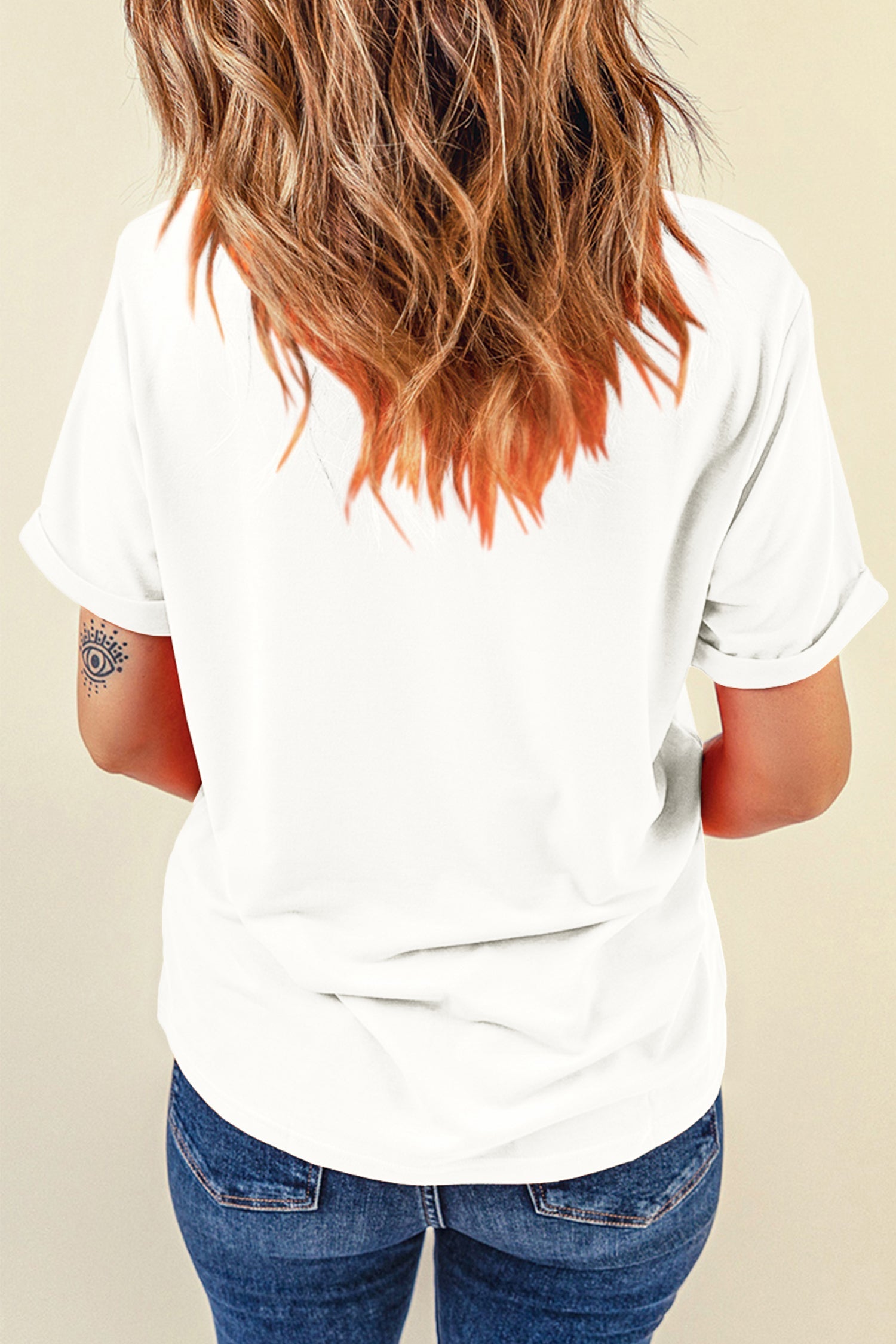 White Kentucky Bow Printed Casual T-Shirt | Cotton Blend