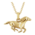 GC Cavallo 14K Yellow Gold Horse Necklace