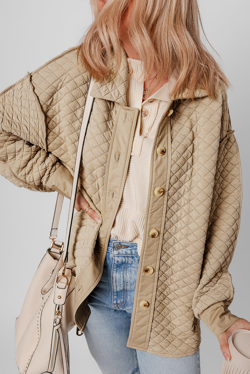 Celeste Quilted Puffer Buttoned Shacket