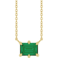 Clarté d’Émeraude 14K Gold Lab-Grown Emerald Necklace