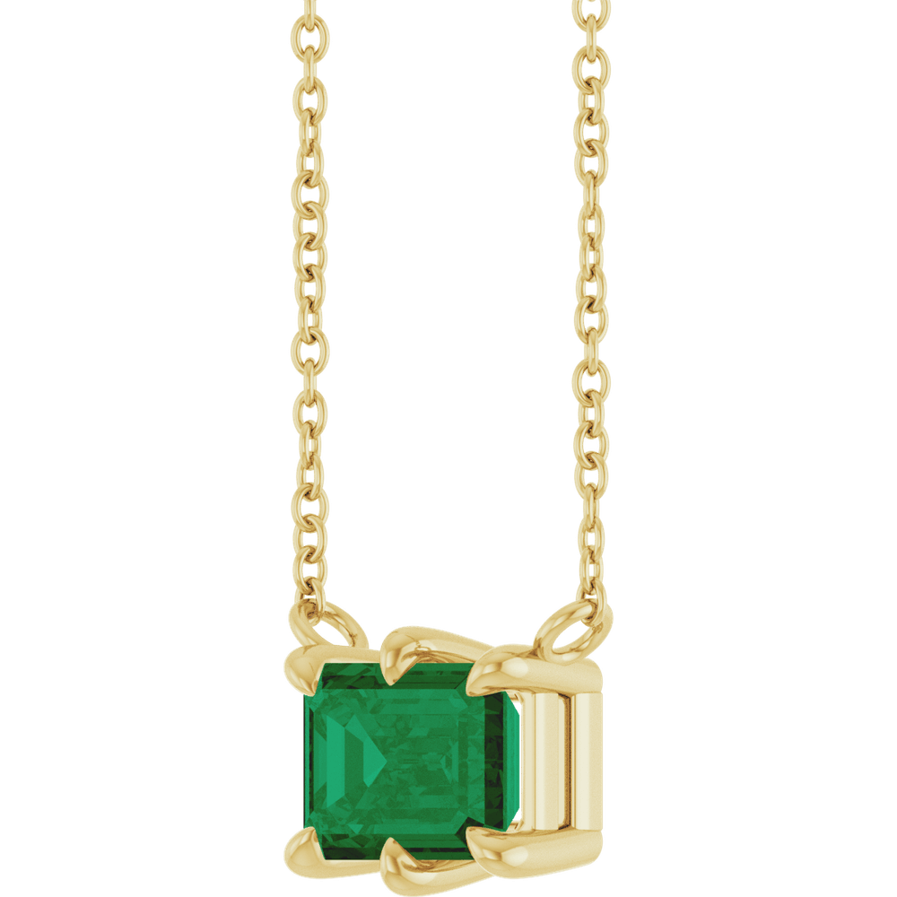 Clarté d’Émeraude 14K Gold Lab-Grown Emerald Necklace