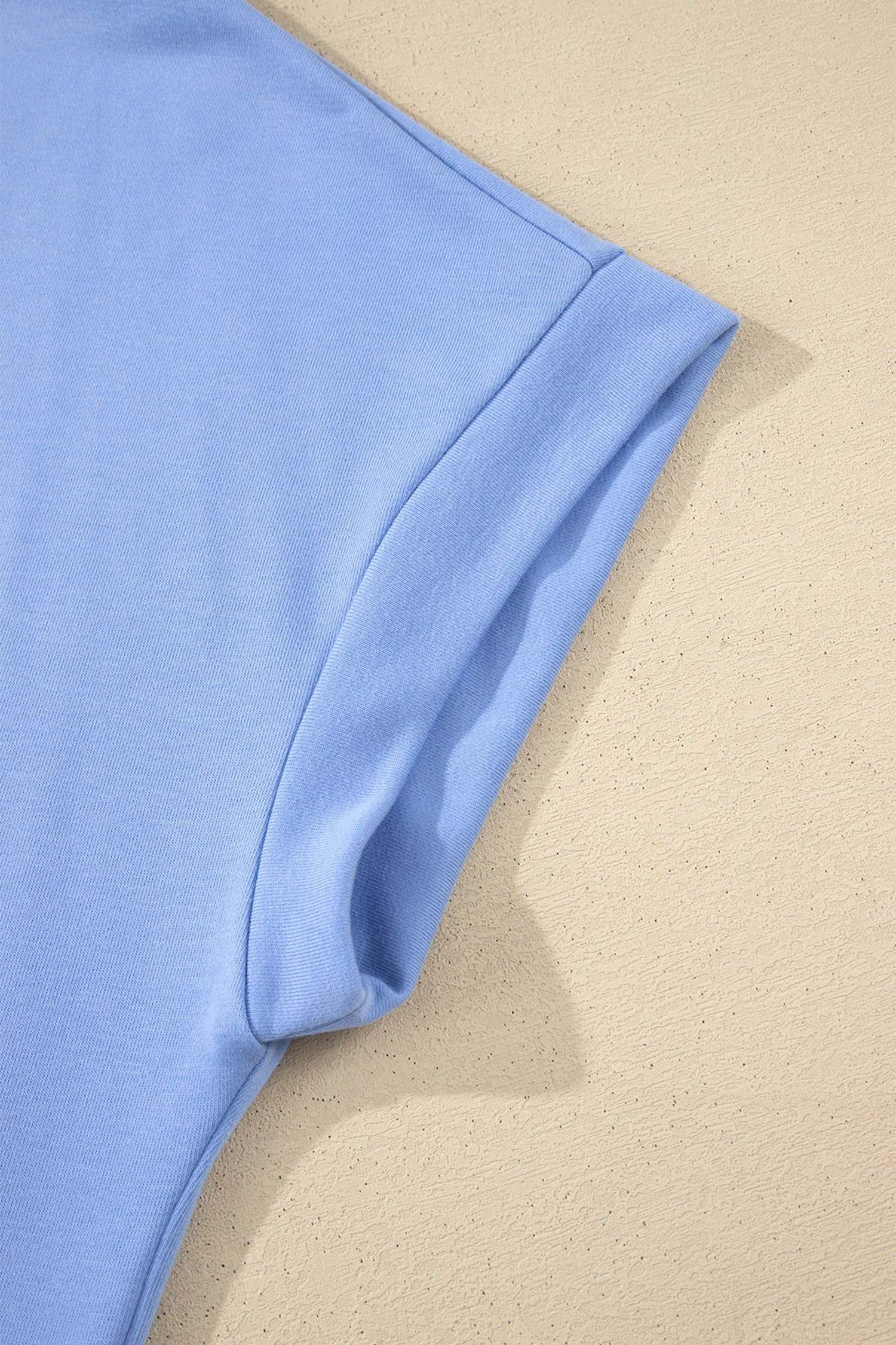 Zaylee Hem Pullover Mini Dress in Light Blue, Sporty Casual