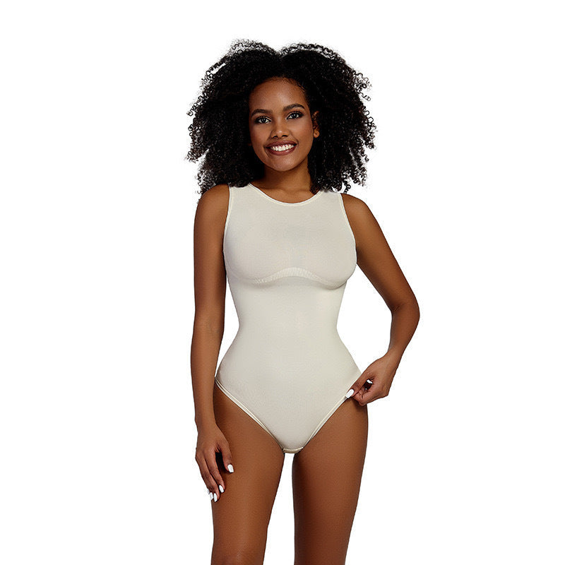 Women's Sleeveless Bodycon Jumpsuit Minimalist Belly Trimming Vest