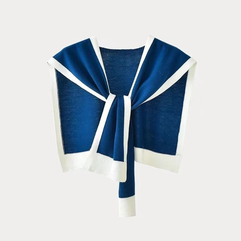 Knitted Fake Collar Shawl - Minimalist Shoulder Neck Protection