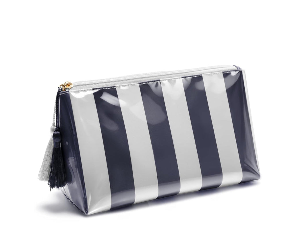Waterproof Striped Bag - Navy