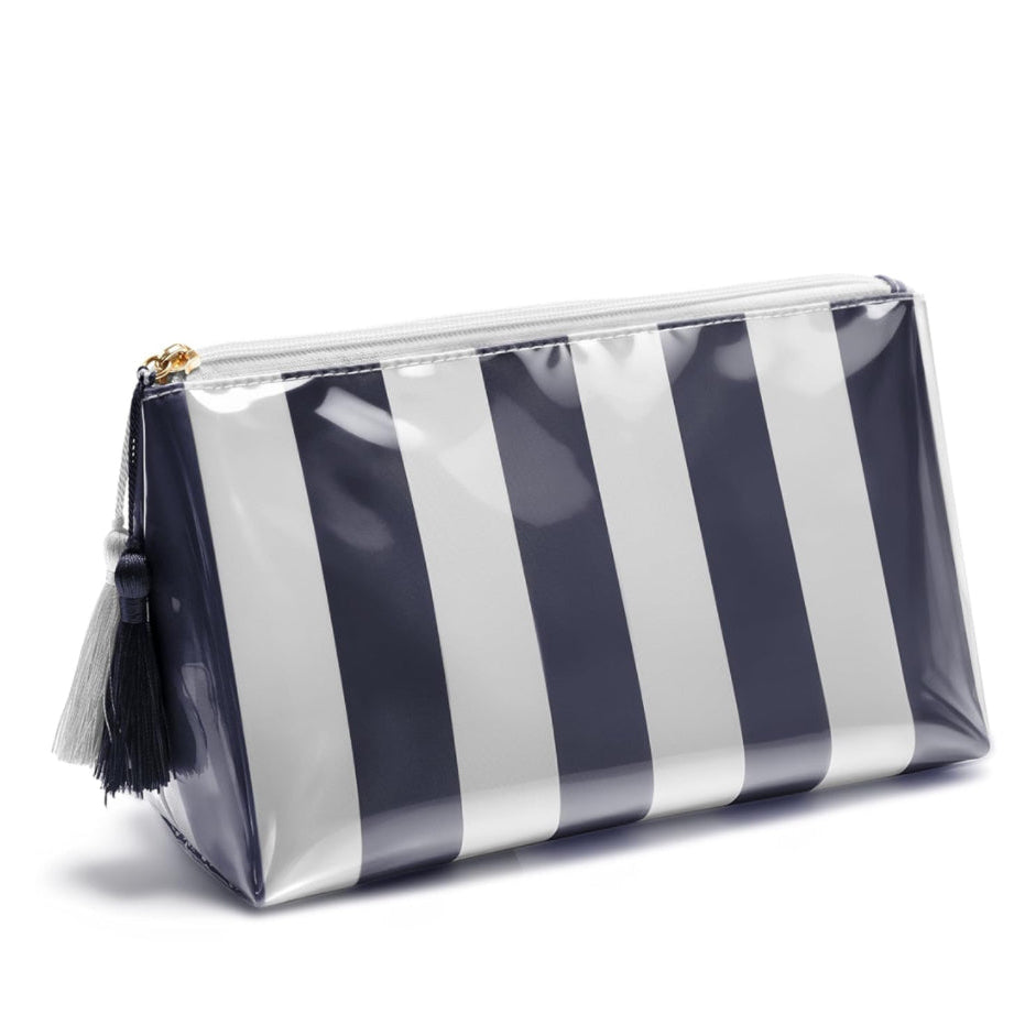 Waterproof Striped Bag - Navy