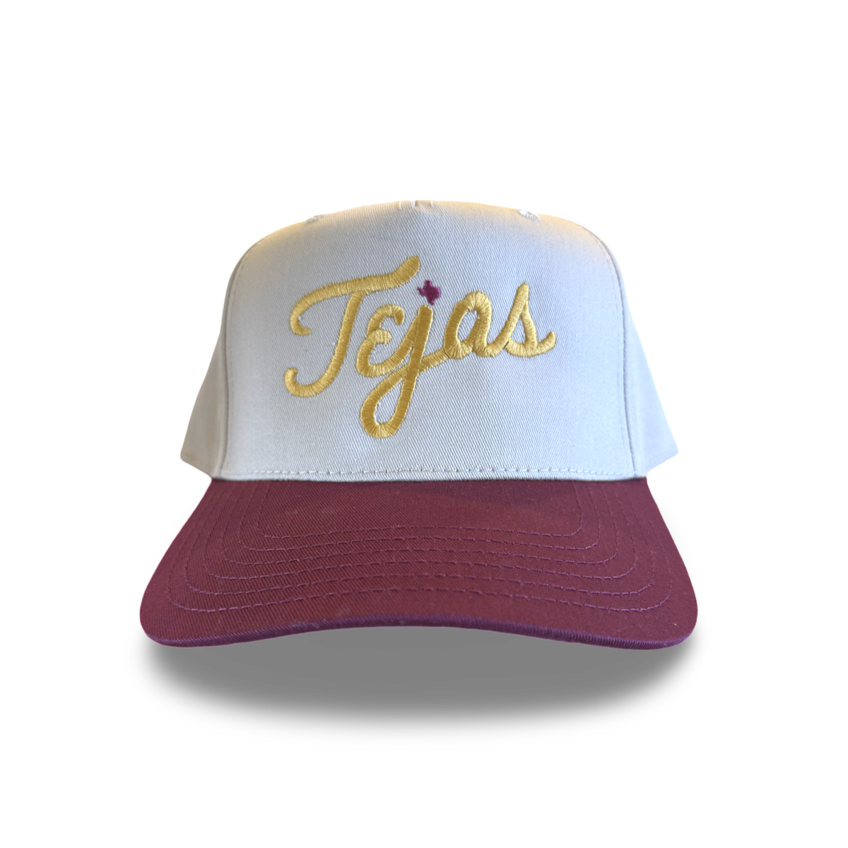El Tejas A-Frame Snapback Hat - Two-Tone Cream & Multi Baseball Cap