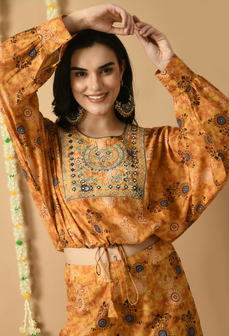 Mustard Maslin Kurta Set - Elegant 2-Piece Ethnic Ensemble