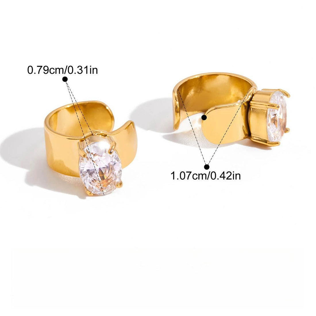 18K Gold Cat-Shaped Zircon Stud Earrings - Playful Elegance