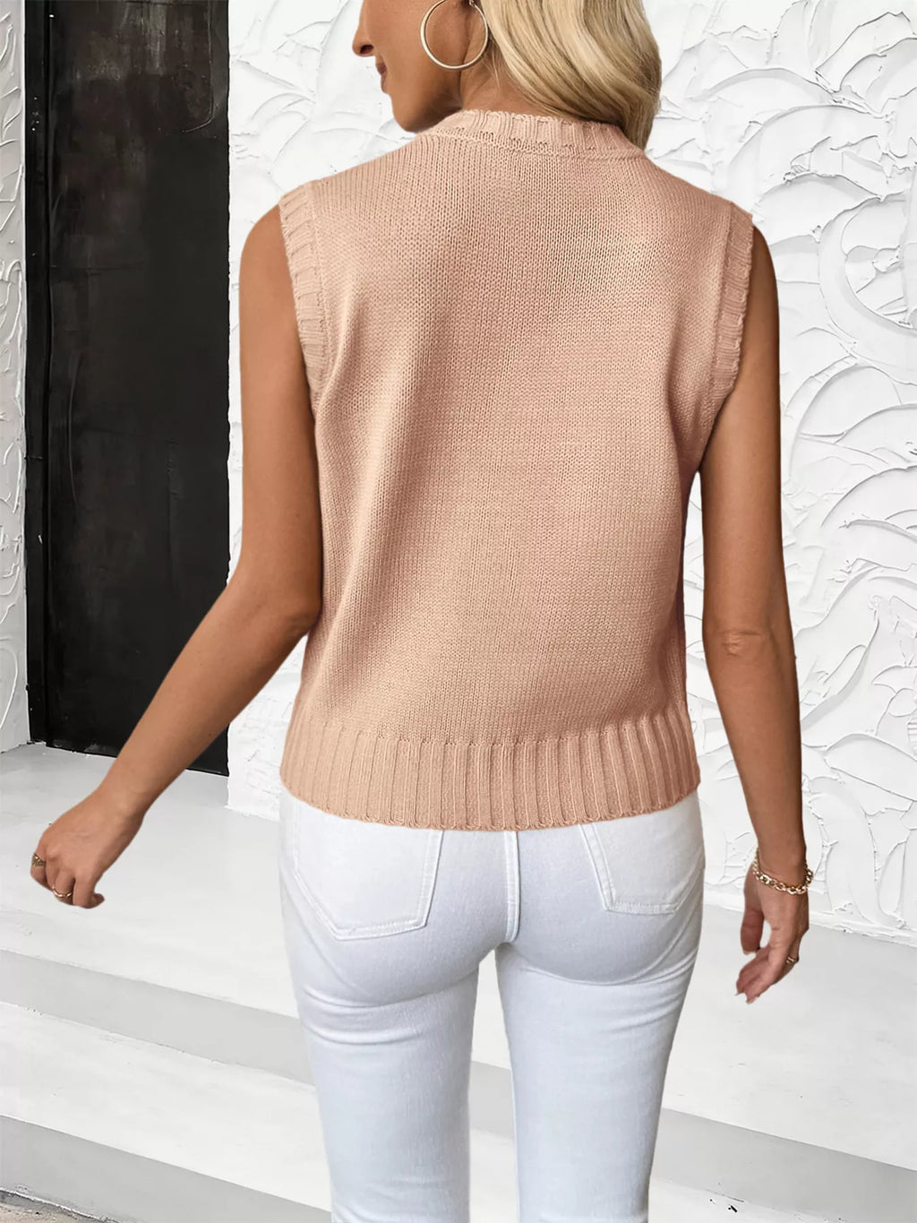 Cable Knit Sweater Vest