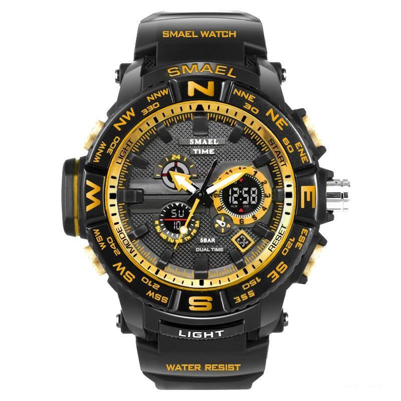 Mens Tactical Dual Display Quartz Sport Watch