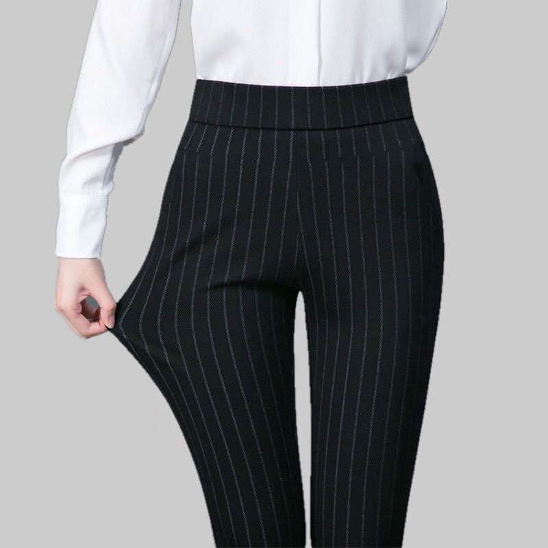 Women wearing black high-waist tummy control leggings with hip lift detail