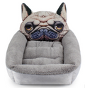 3D Cartoon Cube Dog Bed - Warm Pet House for Winter